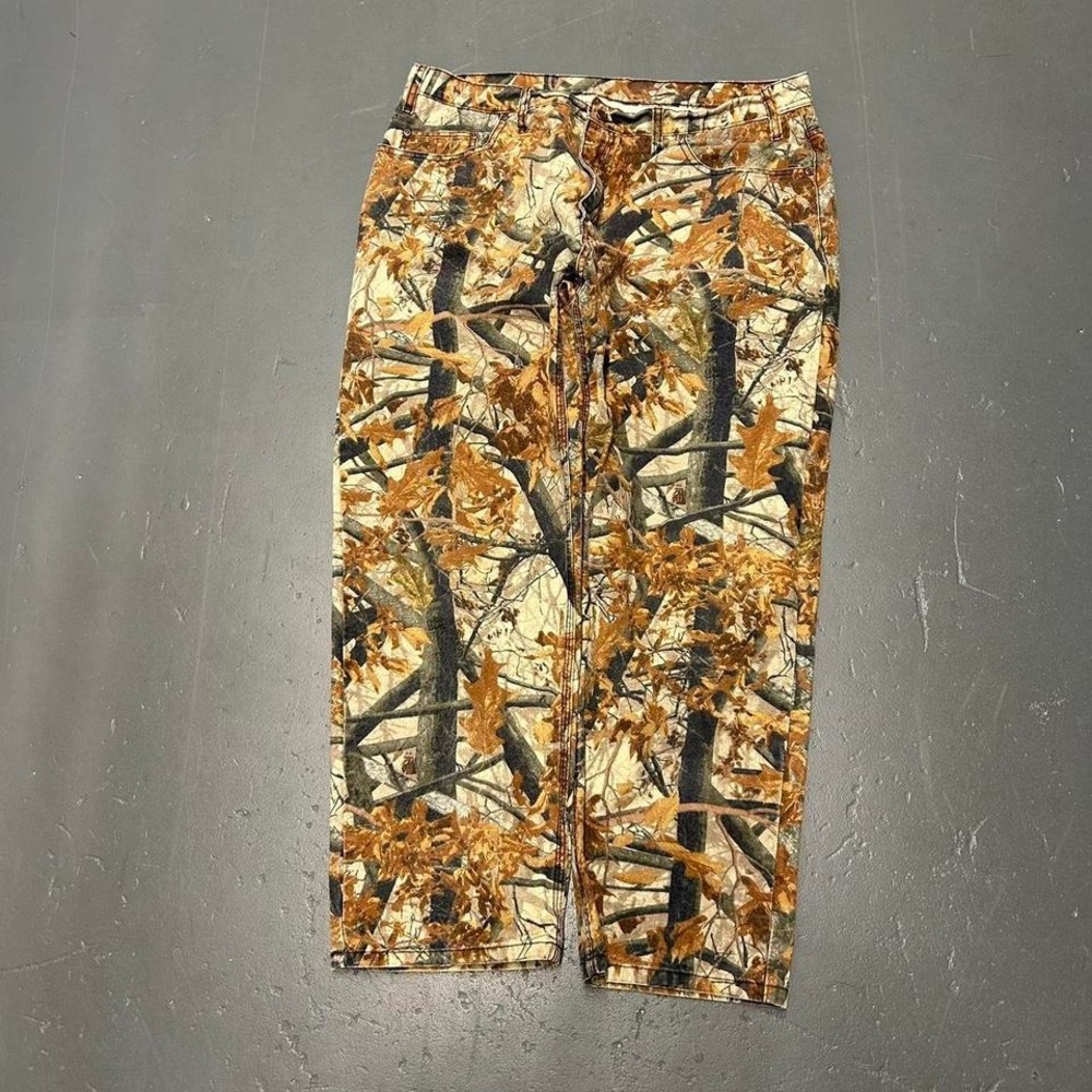 Vintage 90s/y2k Realtree mossy oak camo baggy skater wide leg Pants